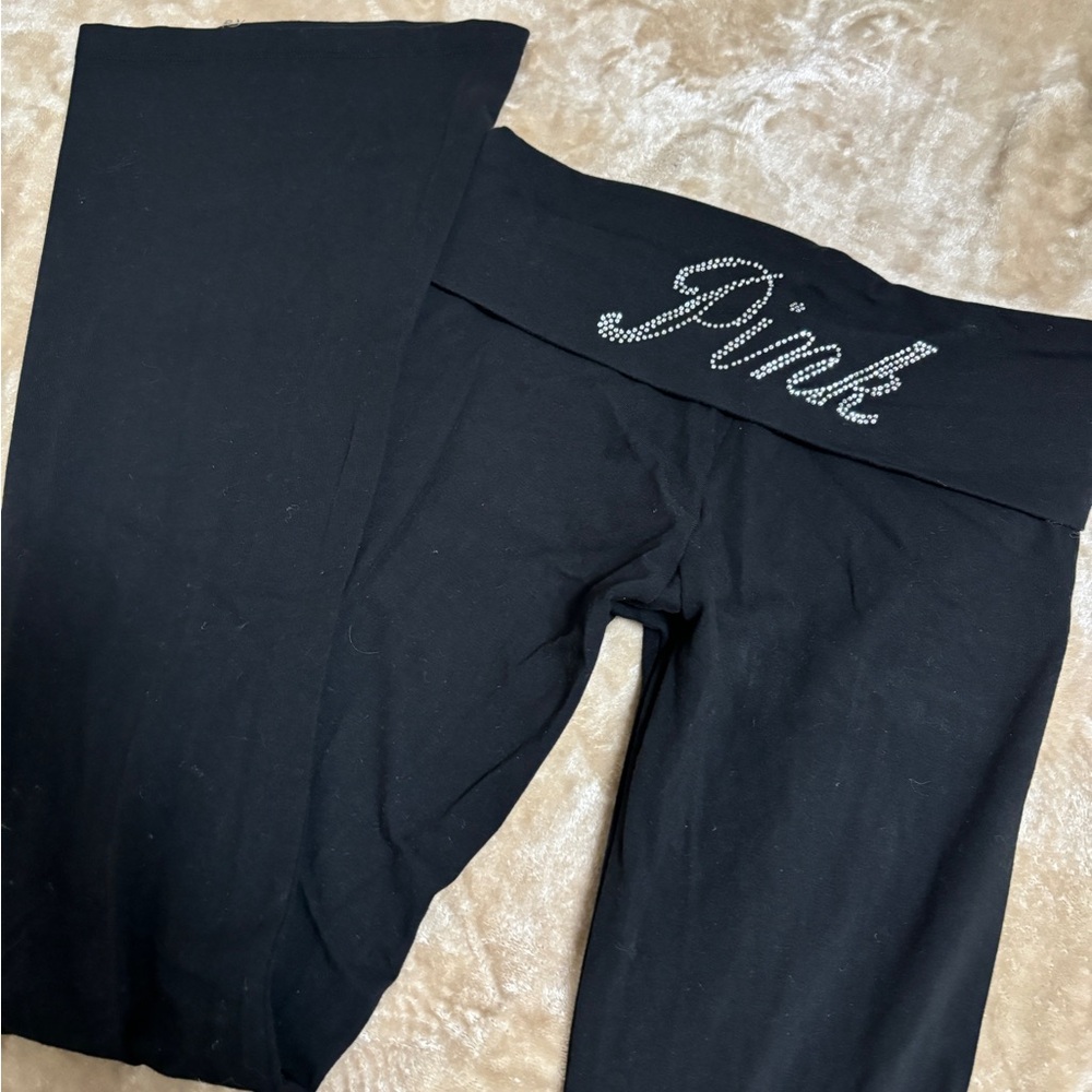 Pink flare leggings
